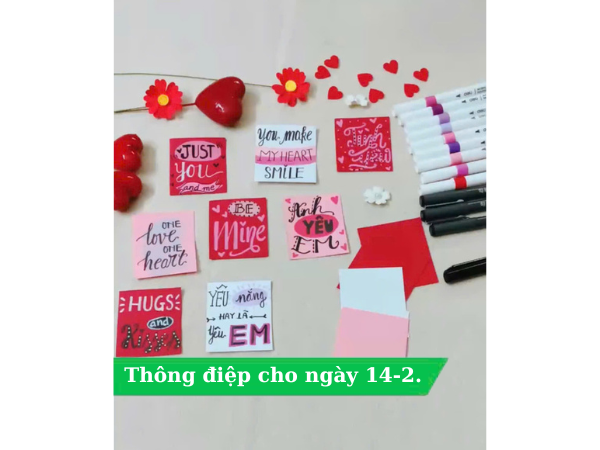 Hướng dẫn ghi thông điệp, lời chúc cho ngày lễ tình nhân